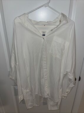 American Eagle Oversized White Beach Cover Up